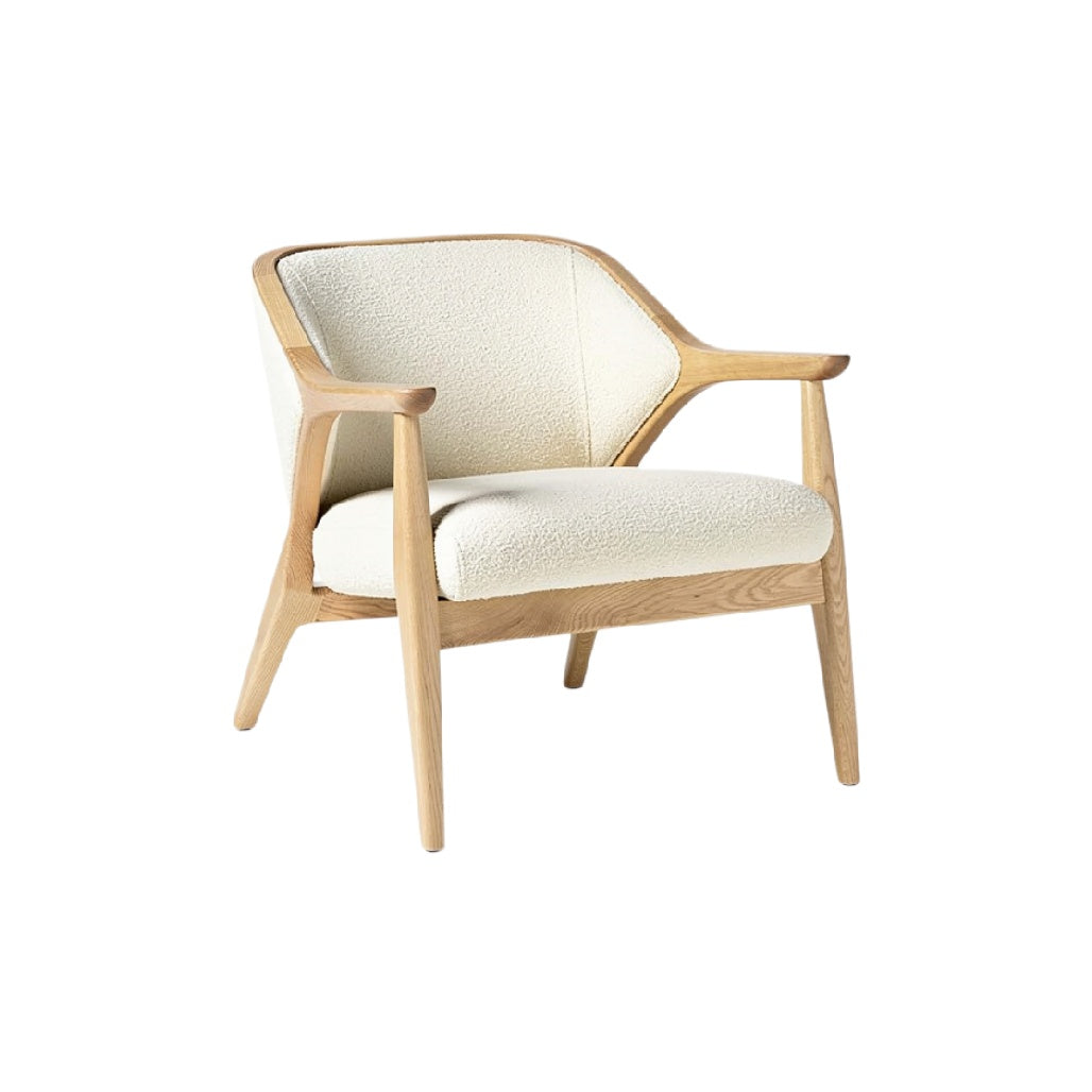 "Modern Cozy Armchair with Wood Frame"